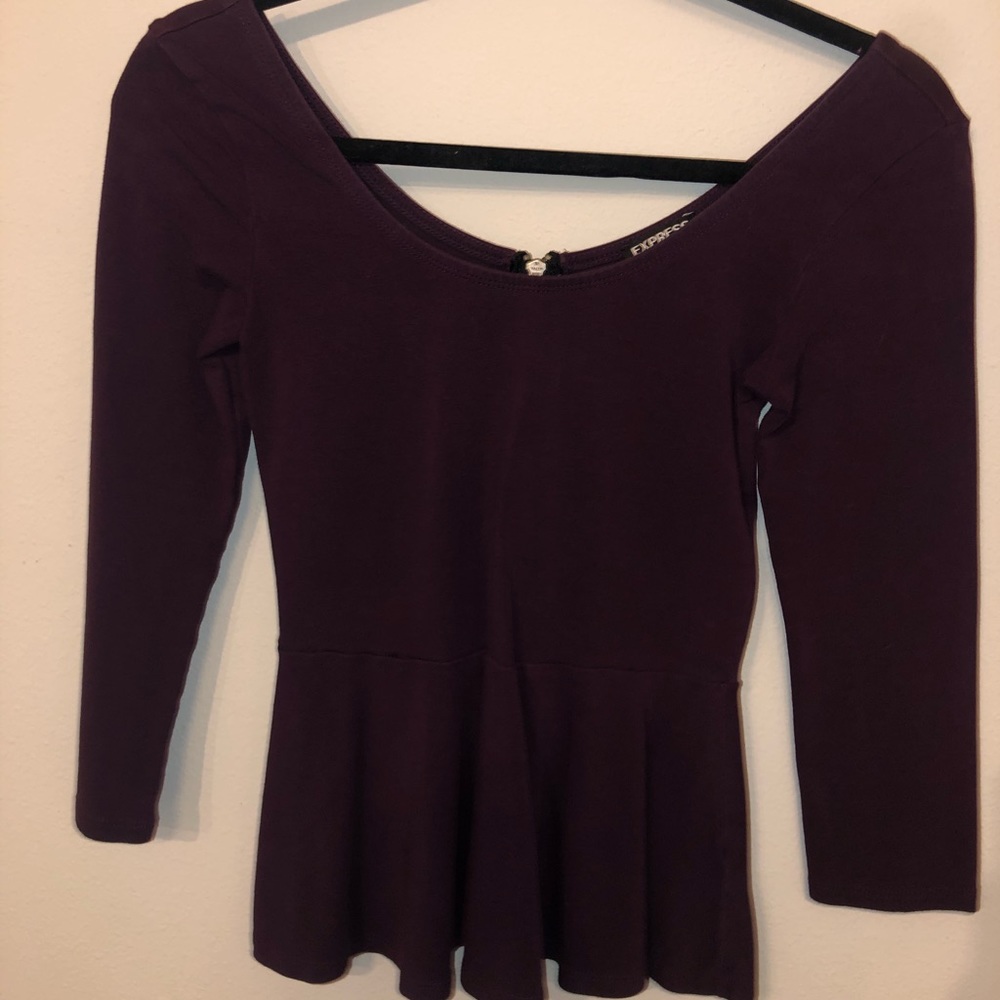 Plum colored peplum top